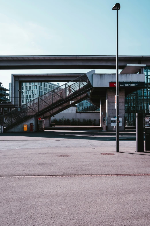 a very big building with some stairs on it