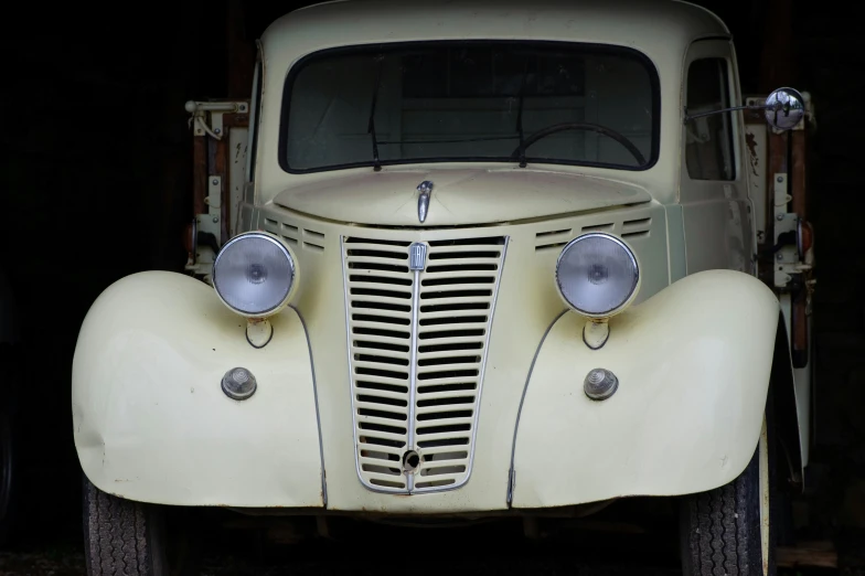 front grills on an old pickup truck, possibly vintage