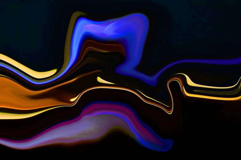 an image of a blue and yellow abstract art piece