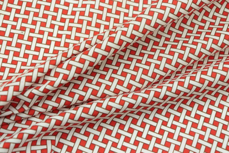 a red and white pattern on a white background