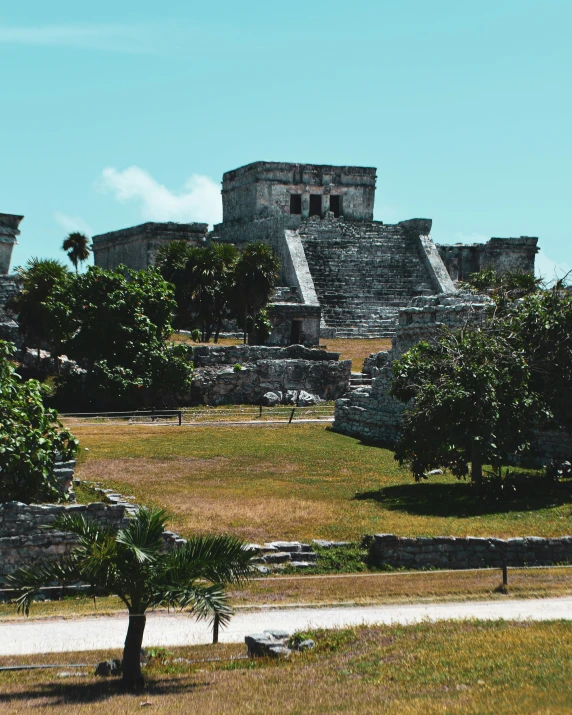 the ruins of an ancient castle on top of a hill