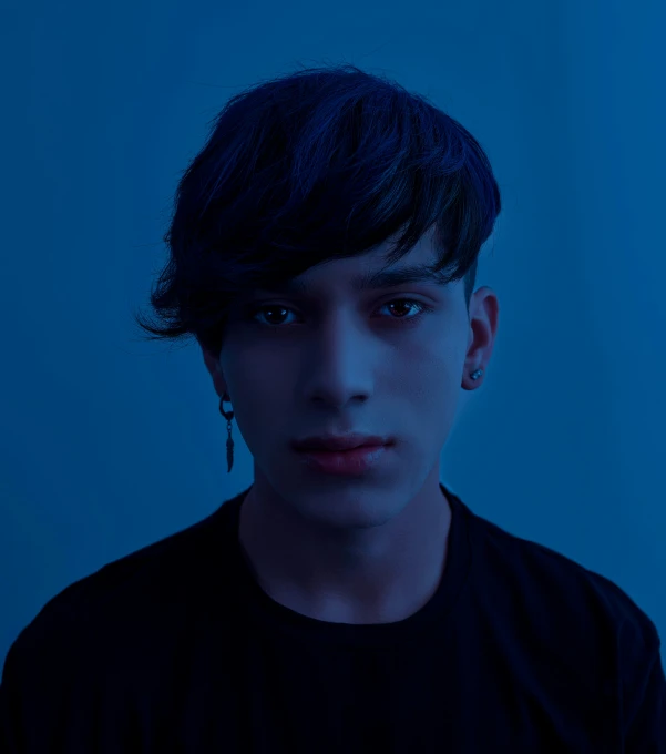  in portrait with blue lighting