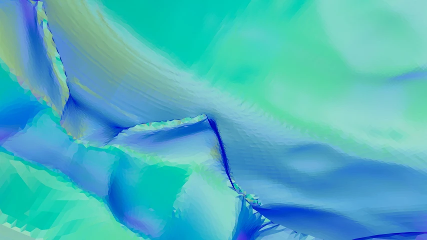 an artistic painting with blue and green color