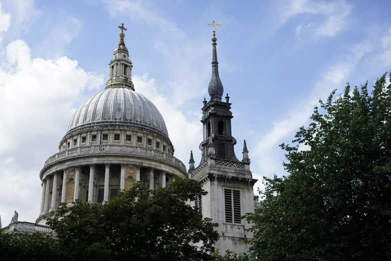 the dome of the building has an eagle on top