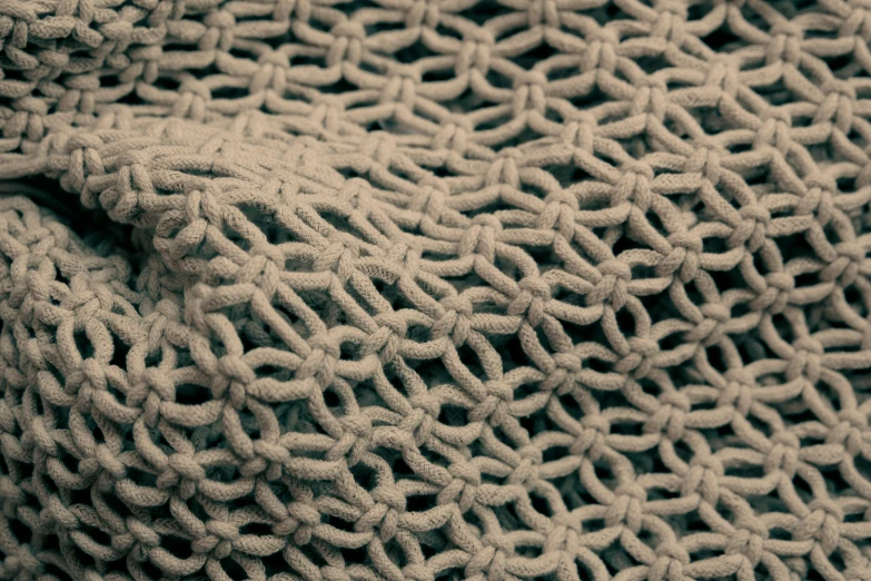 close up s of a hand knit sweater