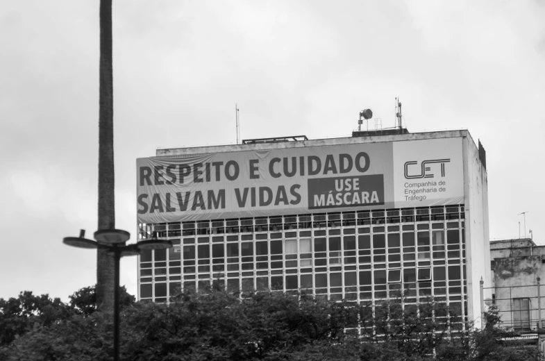 a billboard on the side of a building in mexico