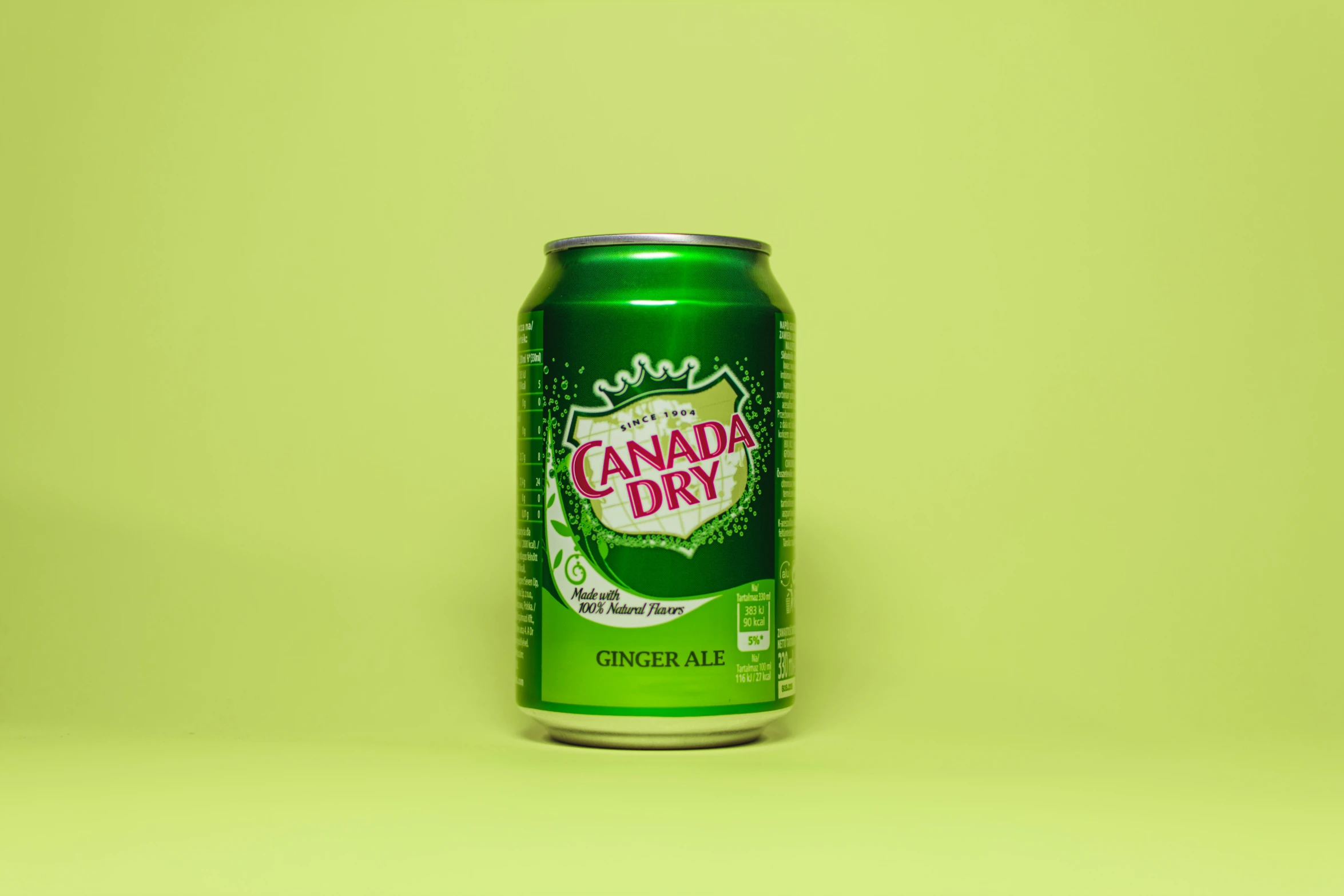 a can of canada day is sitting on a yellow background