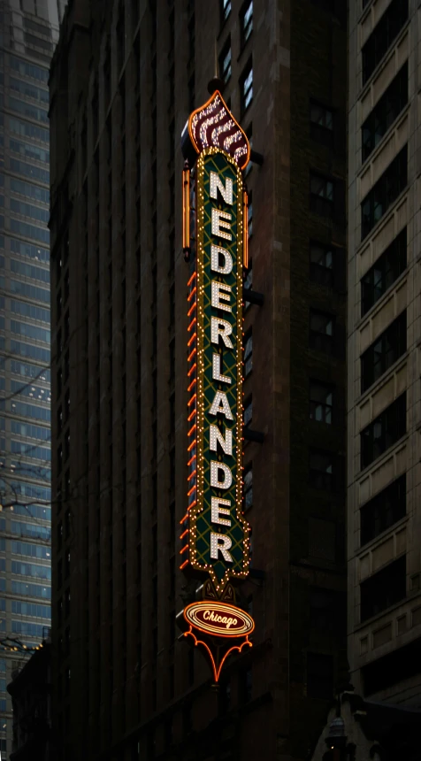 large sign on side of building that reads new york later