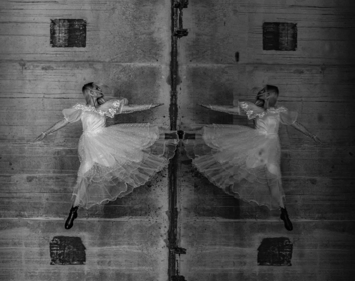 two ballet ballet dancers, one dressed in tulle and the other dressed in netting