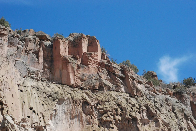 the rock formations are brown and grey in color