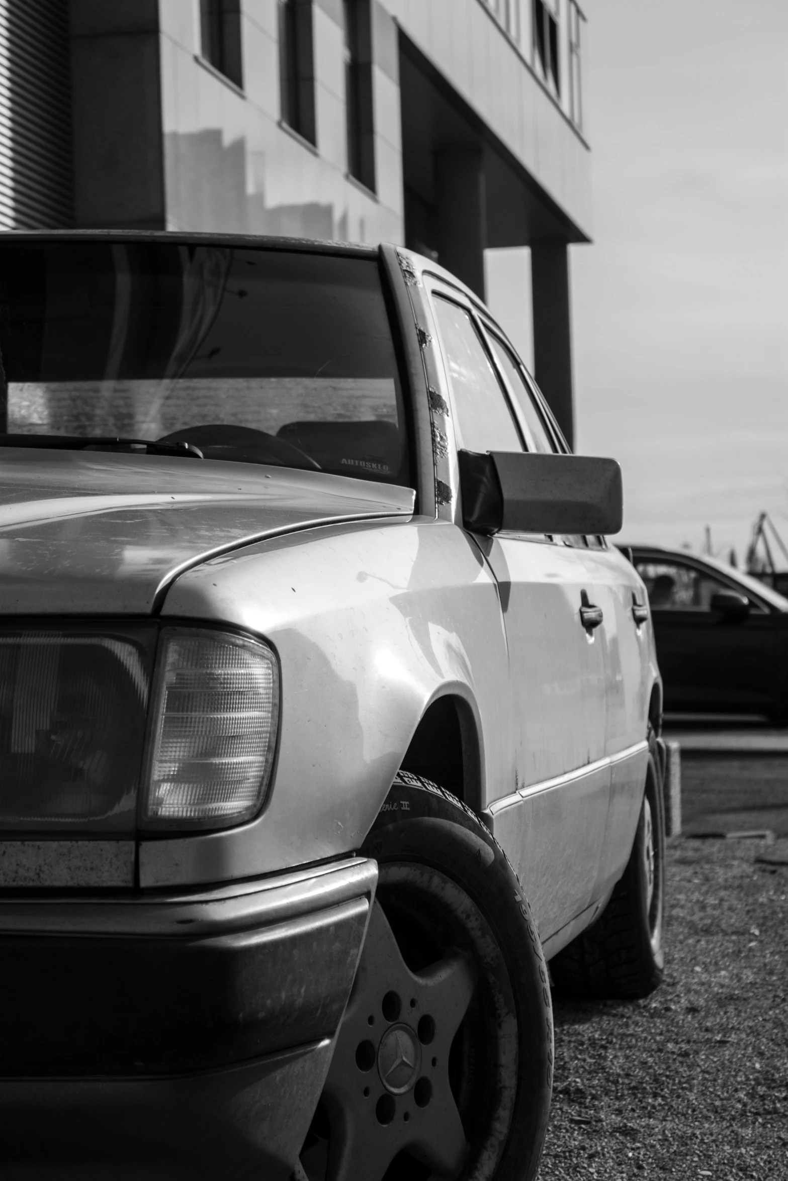 an image of a car parked in the parking lot