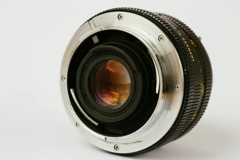 an external lens mounted onto a white background