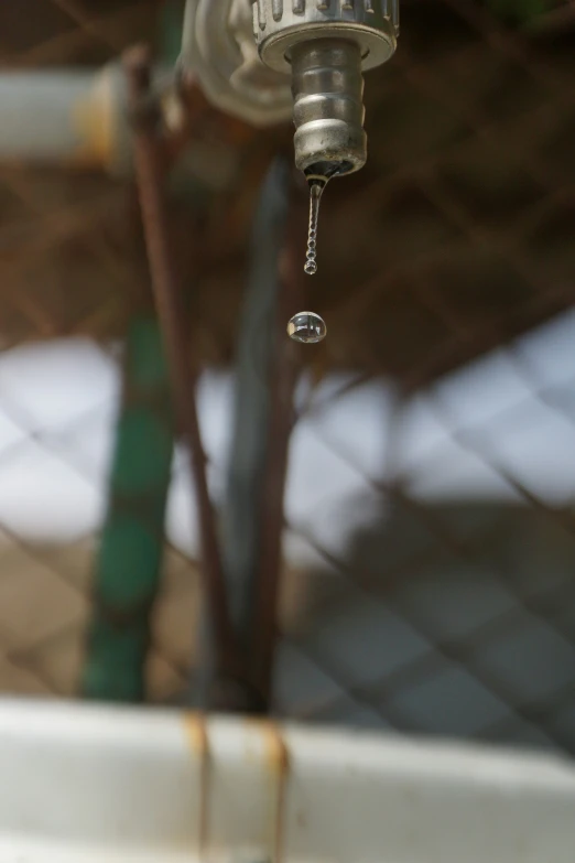 the water dripping from a faucet in a bucket