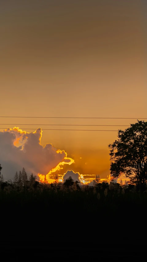 a sunset with the sun in the clouds