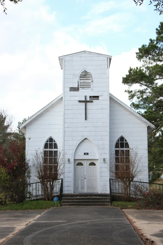 an image of a church with its door open