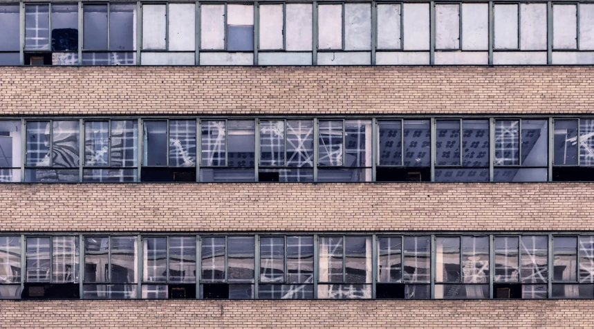 this is an image of a brick building with windows