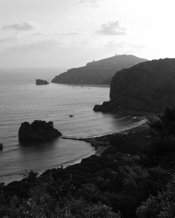 an empty body of water near a mountainous area