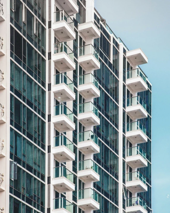 tall, multi - story building on a clear day