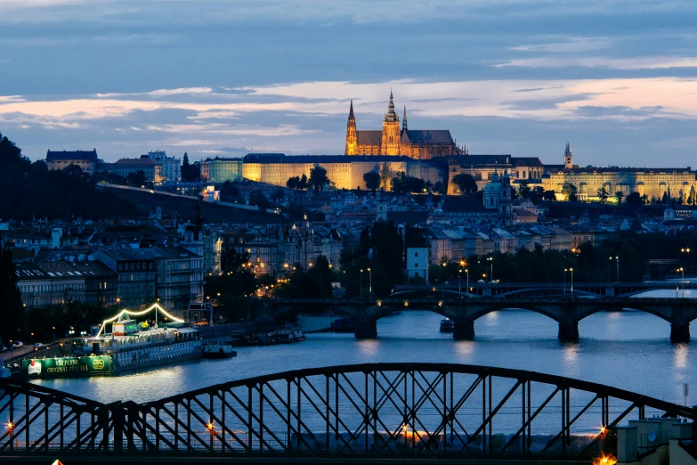 a picture from the top of an old building overlooking a city