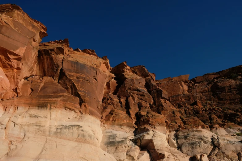 two large rocks and a hillside side