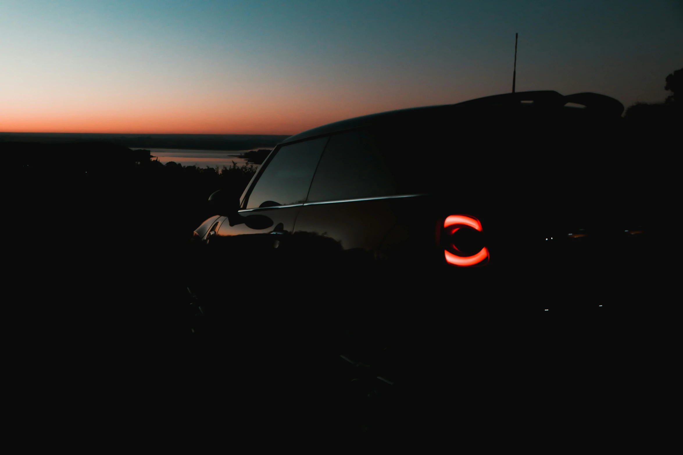 a truck is shown with a bright light coming out