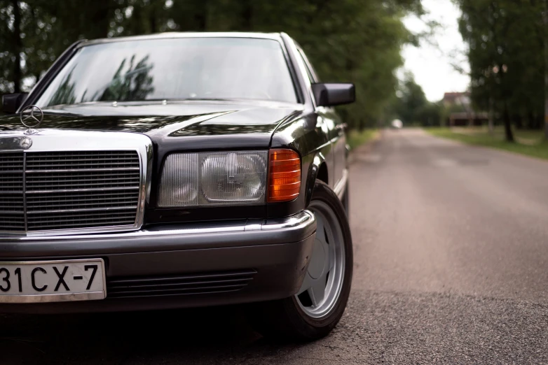 this is a black mercedes benz with an x7 front end