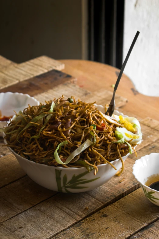 a bowl full of some sort of food