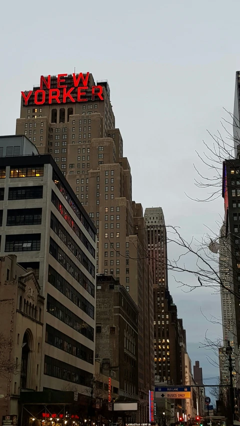 a very big city building with a sign that says new york