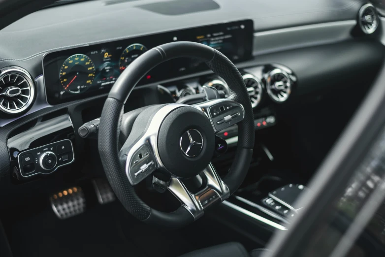 dashboard of a mercedes benz coupe