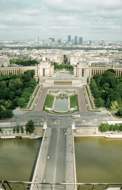 an overhead view of the city of paris from top of a building