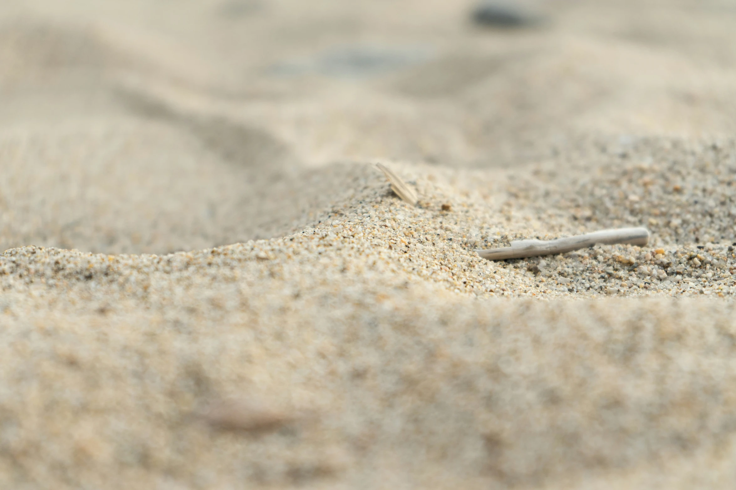 a metal object is laying in the sand
