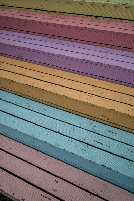 colorful wooden strips on top of each other