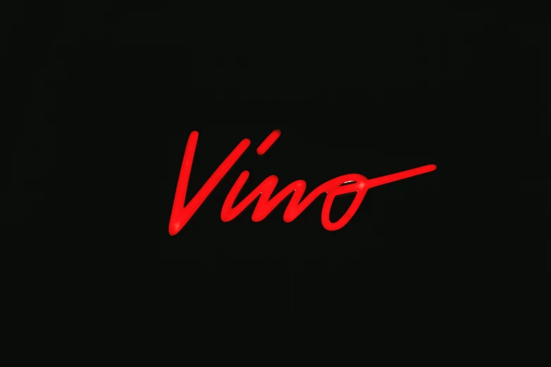 the word viro is written in red in the dark