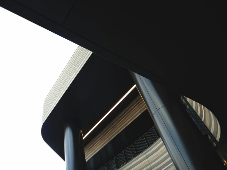 a street corner looking up at the sky