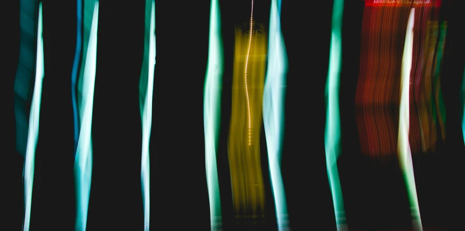 an abstract image of trees taken from inside