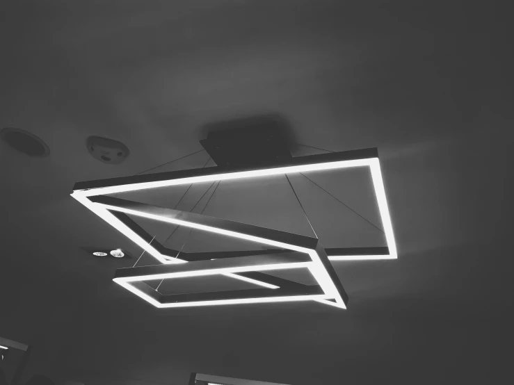 a black and white po of a light