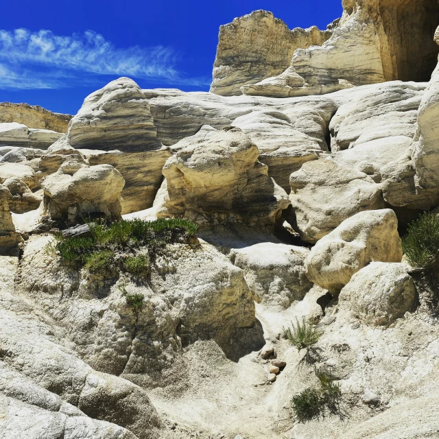 a landscape po taken from the bottom of a sand cliff