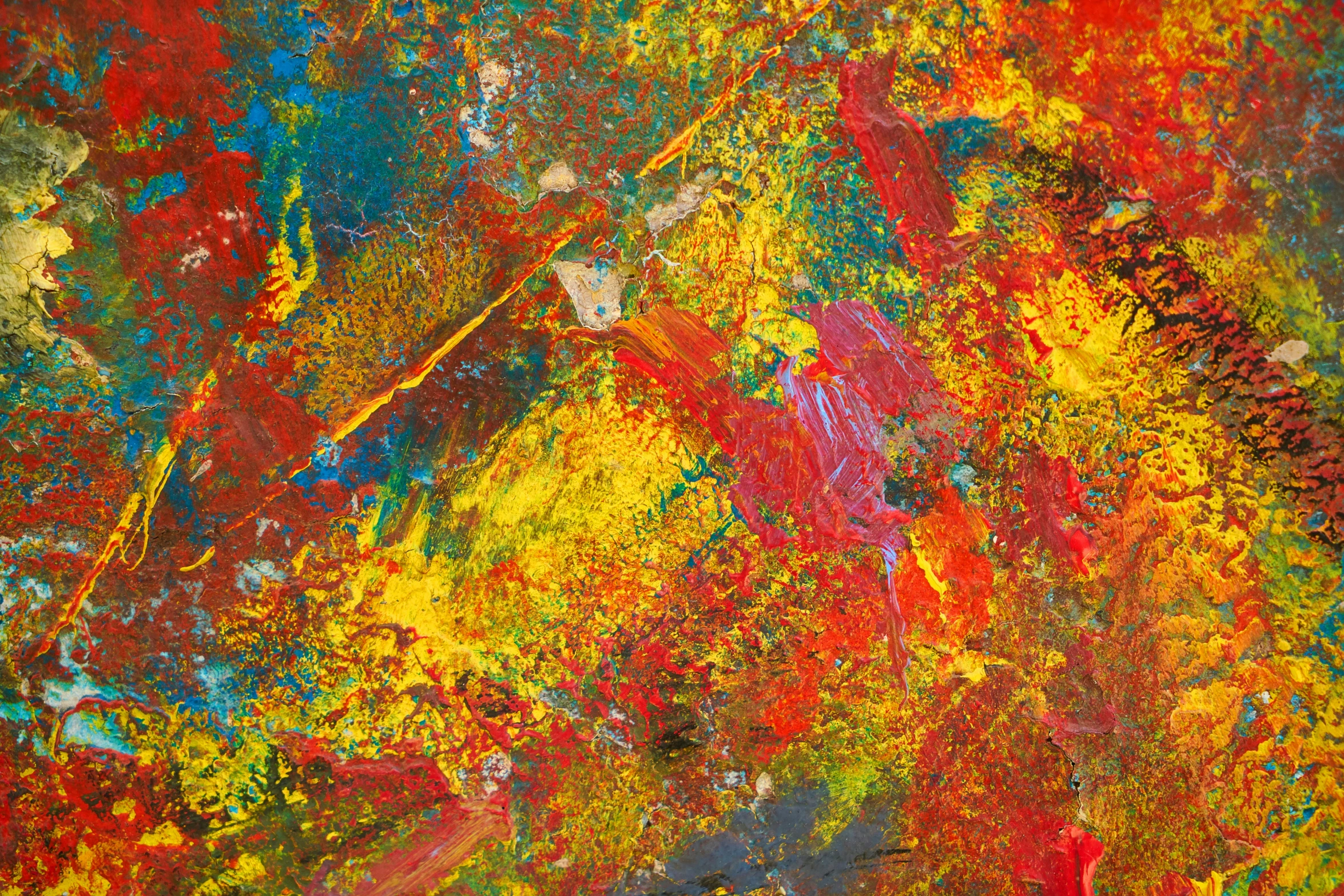 colorful abstract painting with many different colors