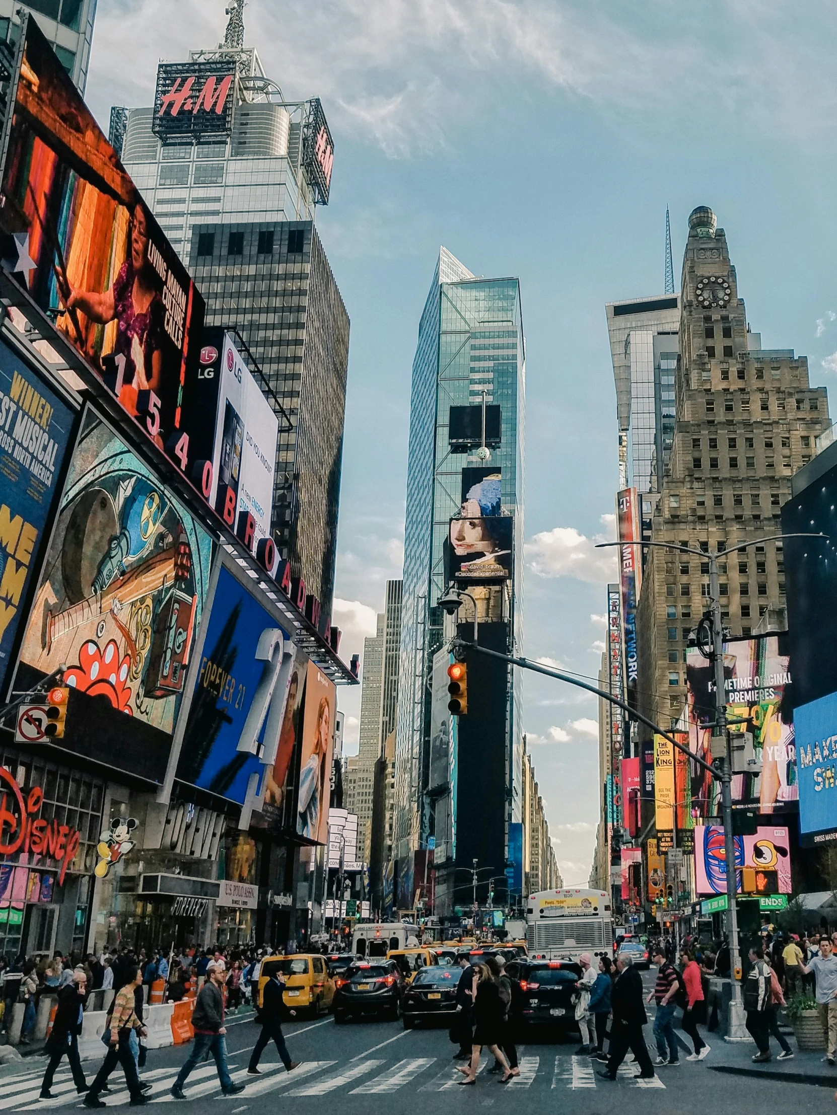 the view of an intersection of new york city