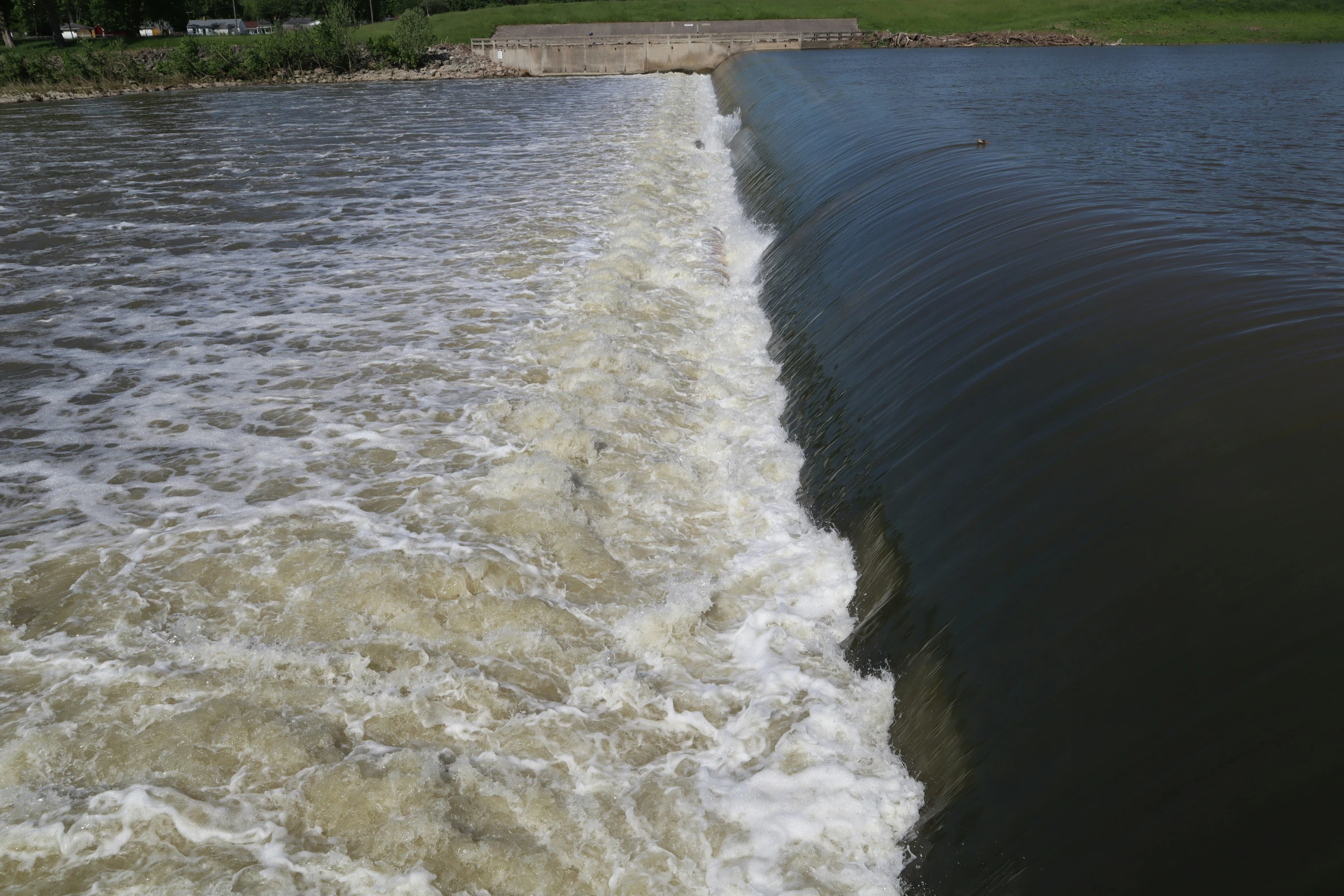 a water flow is being generated by a power plant