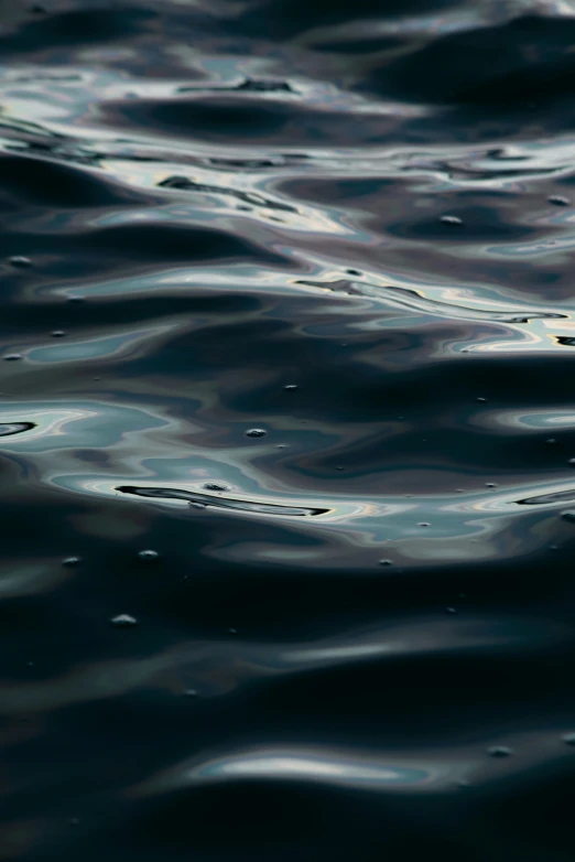 dark water ripples across the surface of the ocean