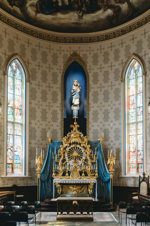 this is the alter of an old church