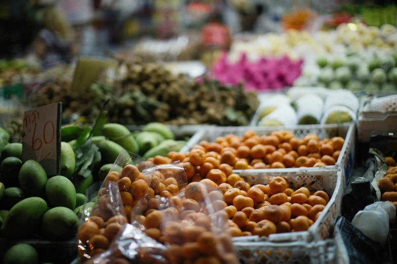 a bunch of different fruits that are on display