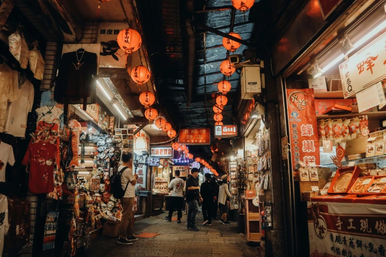 an oriental marketplace with a lot of decorations