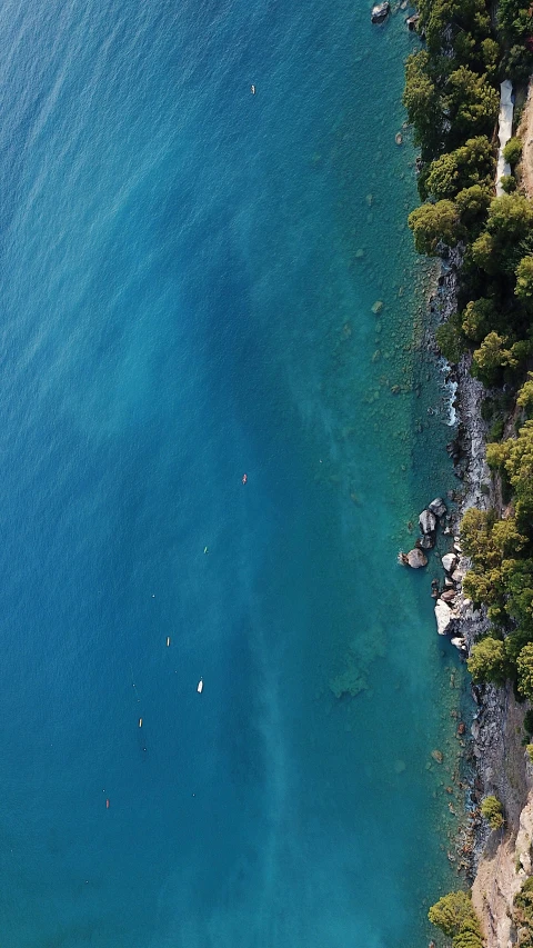 aerial po of large body of water near land