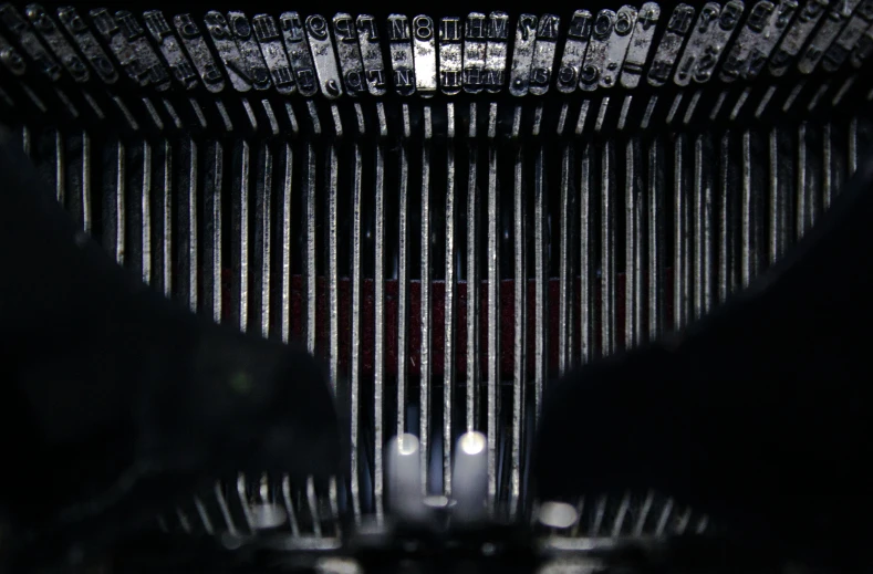 an image of the inside of an old typewriter