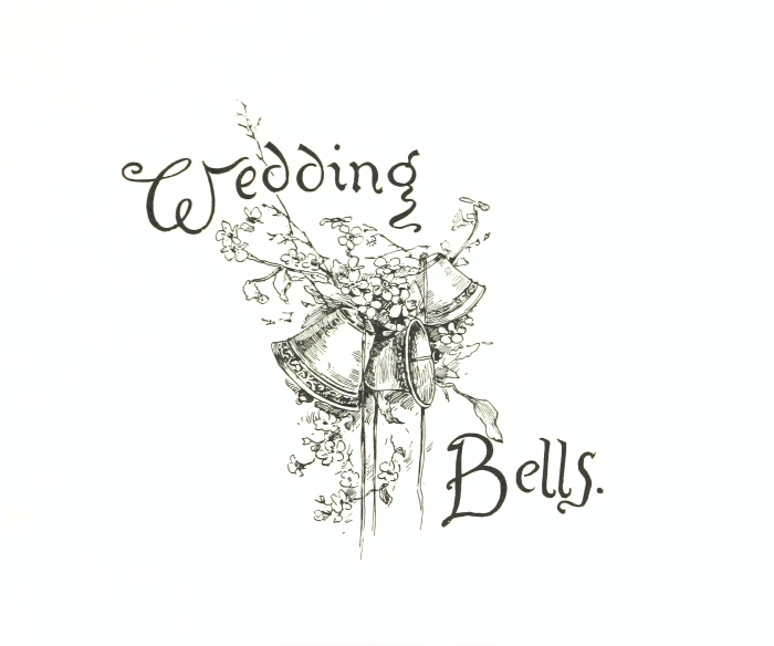 the cover for wedding bells, with the words