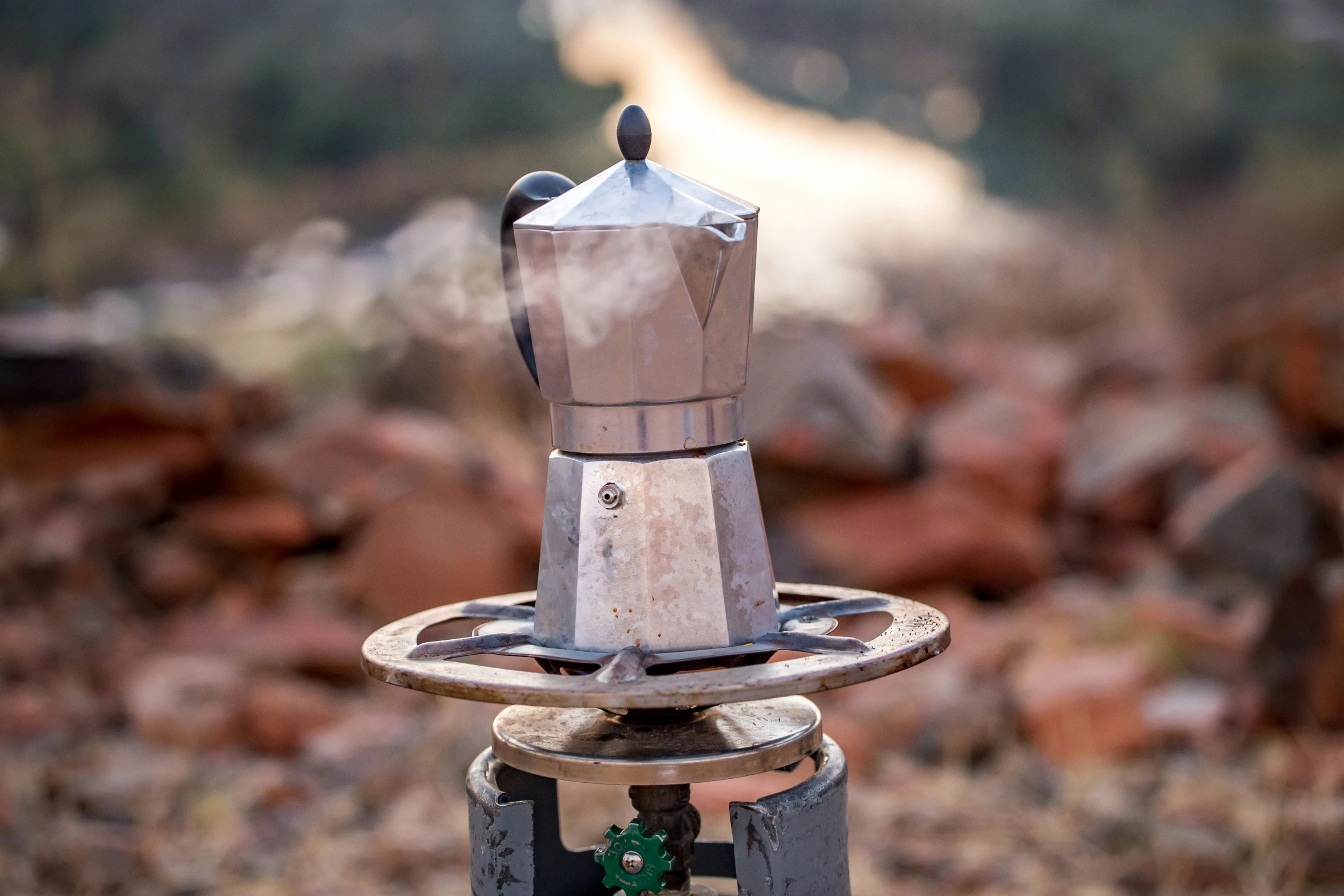 a coffee machine that is sitting on a stand