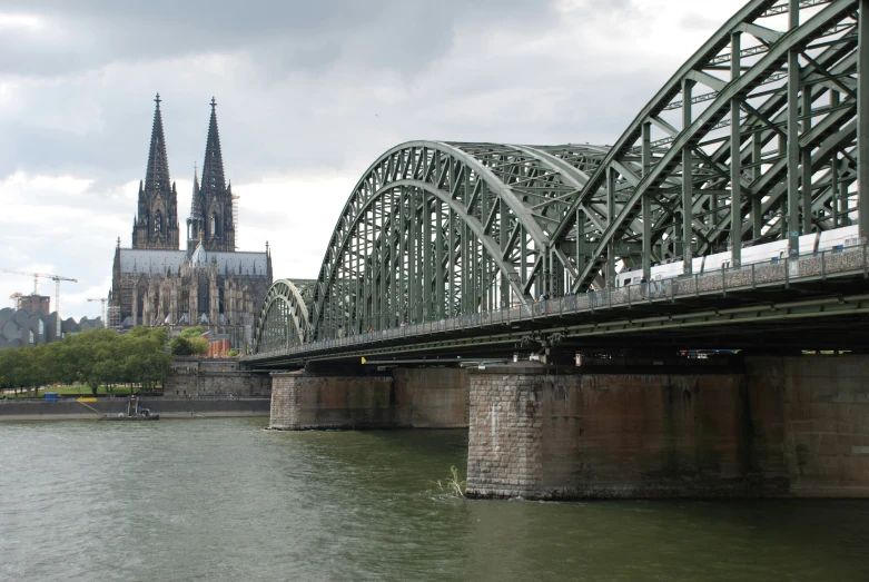 a bridge that has some people on it