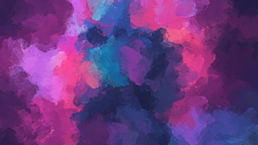 a painting of purple and blue paint